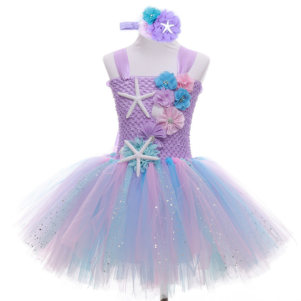 Children's Mermaid Princess Festival Performance Pettiskirt Children's Dress