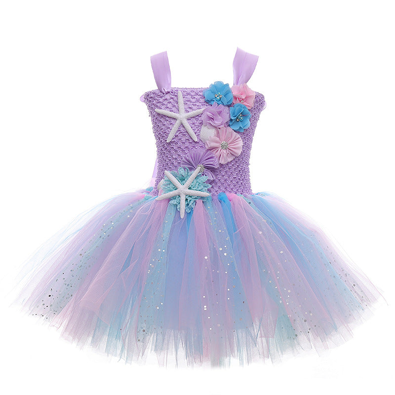 Children's Mermaid Princess Festival Performance Pettiskirt Children's Dress