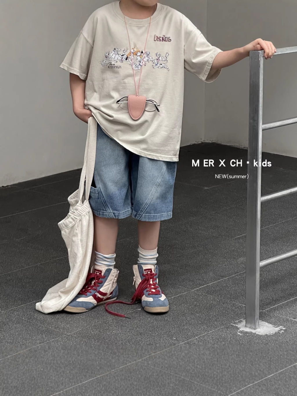 Retro American Trendy Wild Casual Denim Children's Pants