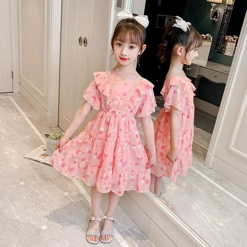 Children's Korean Style Western Skirt Middle Big Children's Dress