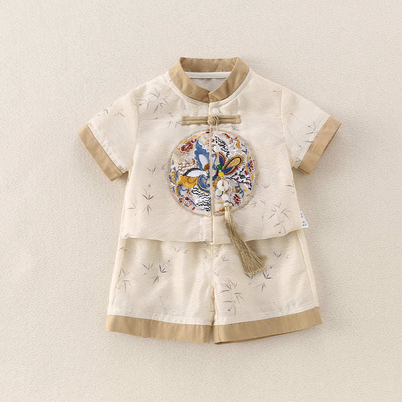 Style Embroidery One Year Old Celebration Dress Going Out Rompers Children's Suit