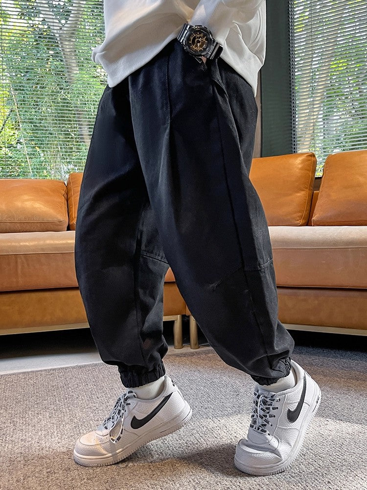 Children's Big Autumn Clothing Overalls Casual Boy Thin Children's Pants
