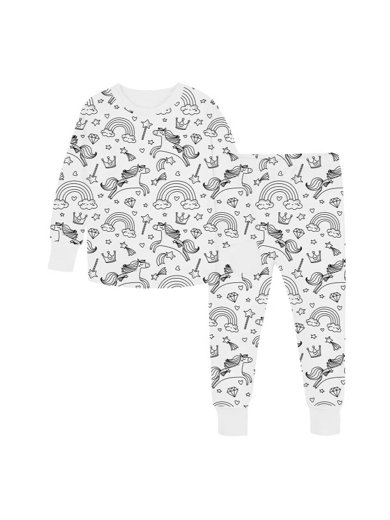 Classy Cool Children's Iti Pajamas Coloring Children's Suit