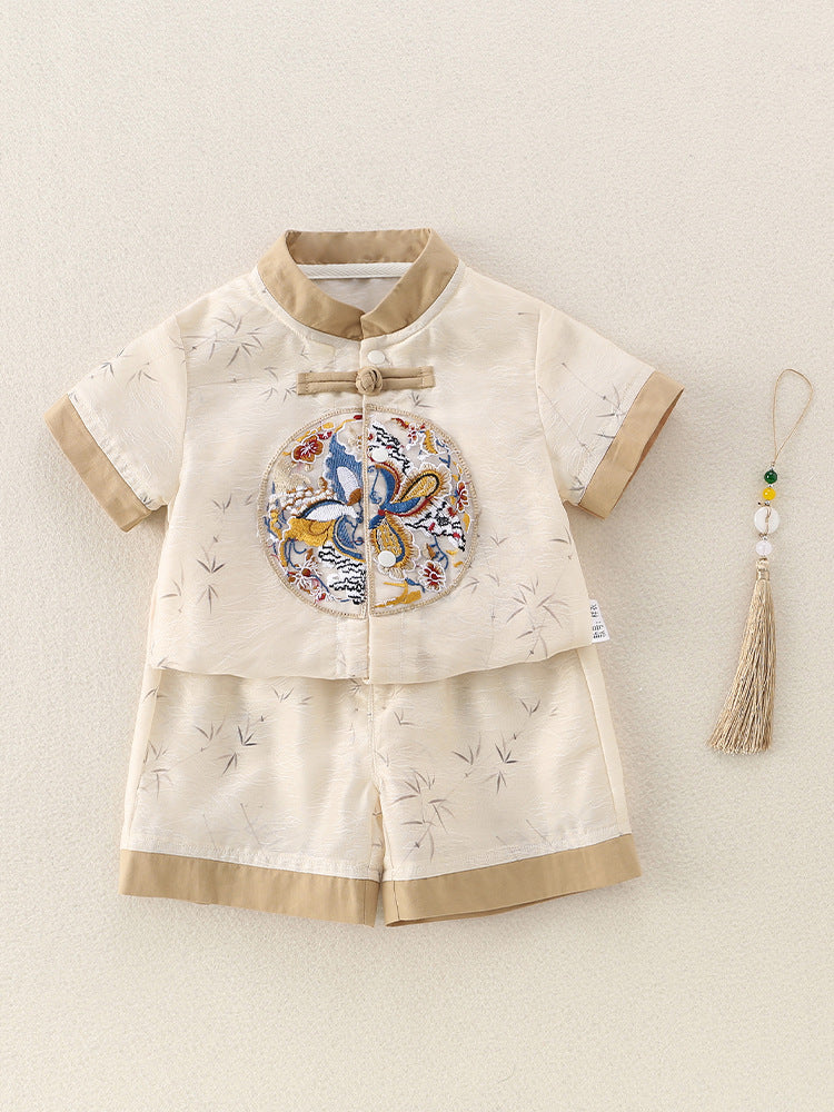 Style Embroidery One Year Old Celebration Dress Going Out Rompers Children's Suit