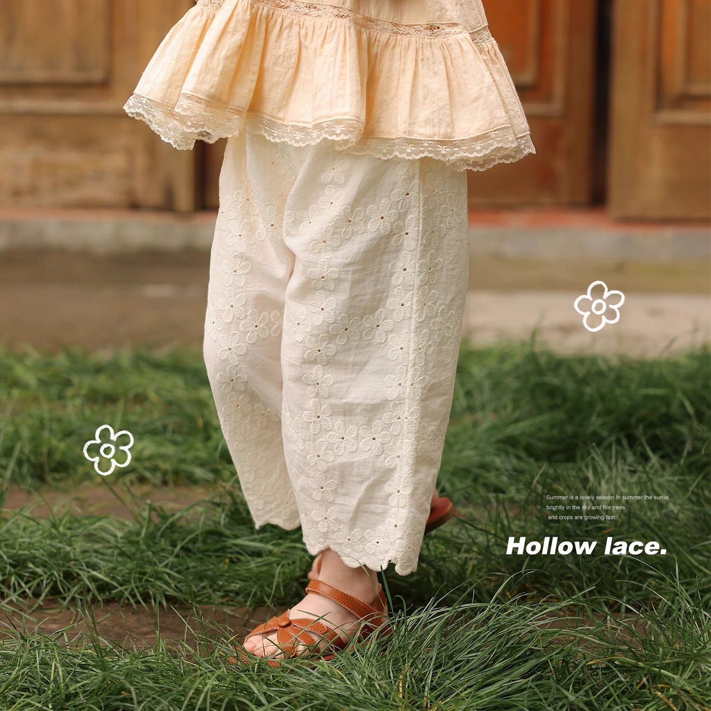 Children's Lace Casual Princess Summer Style Anti Mosquito Children's Pants