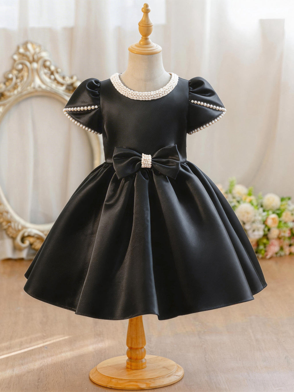 Children's Princess Western Style Little Flower Champagne Birthday Party Children's Dress