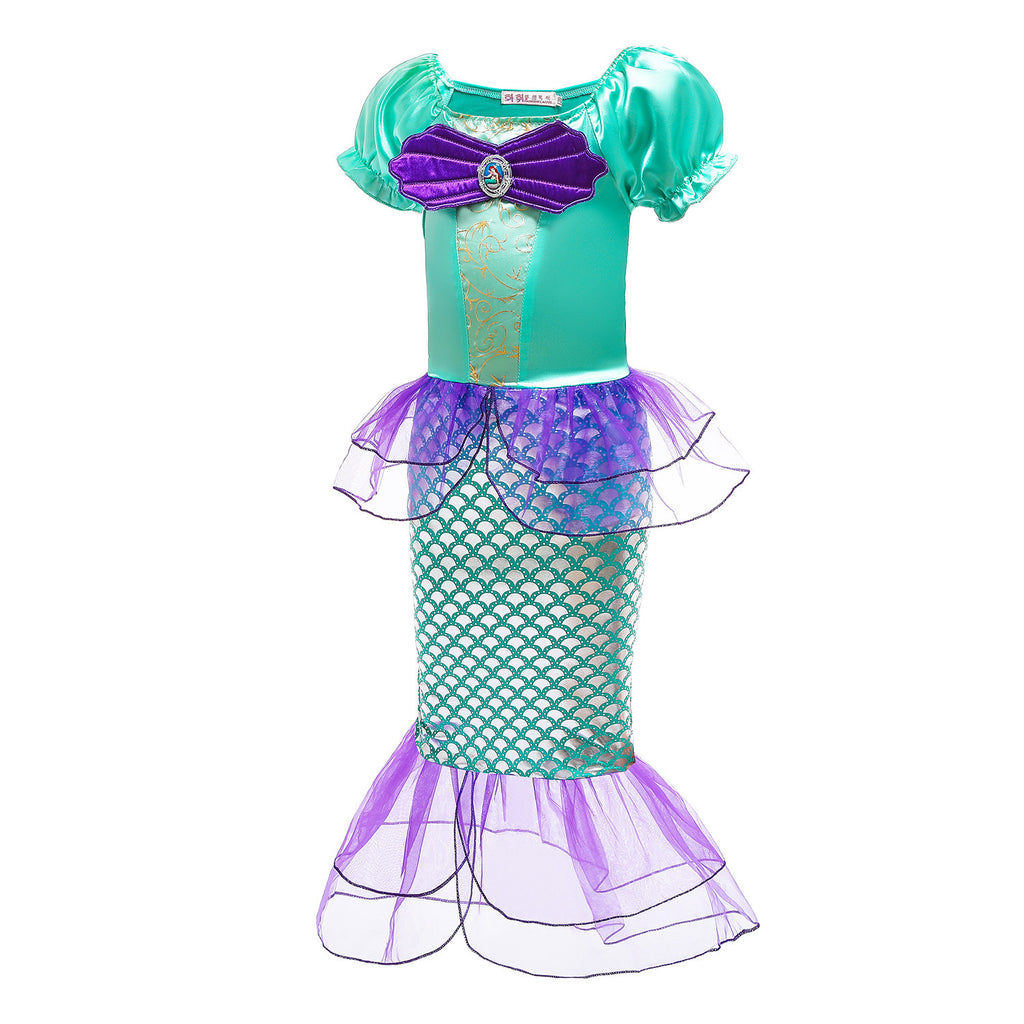 Children's Mermaid Shirt Clothing Princess Halloween Skirt Children's Dress