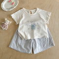 Summer Boy Clothes Cute Cartoon Short Sleeve Casual Shorts Split Children's Suit
