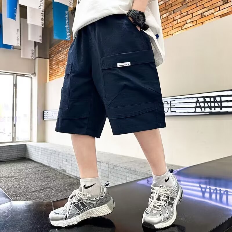 Children's Summer Thin Shorts Middle Western Style Medium Big Children's Pants