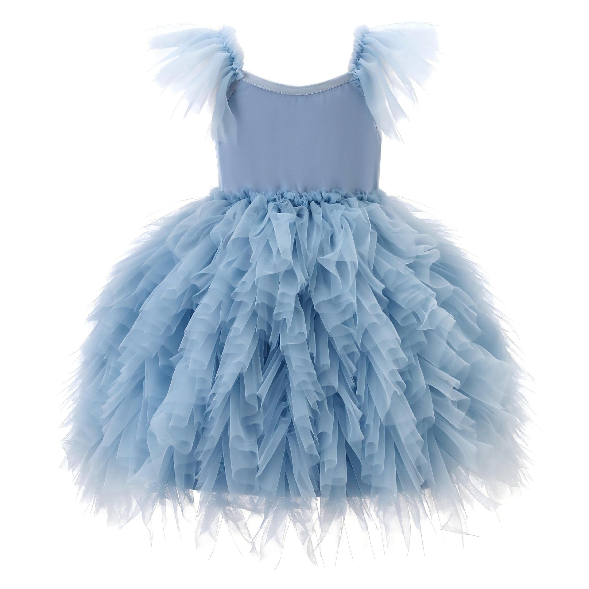 Children's Blue Sling Princess Skirt Birthday Puffy Children's Dress