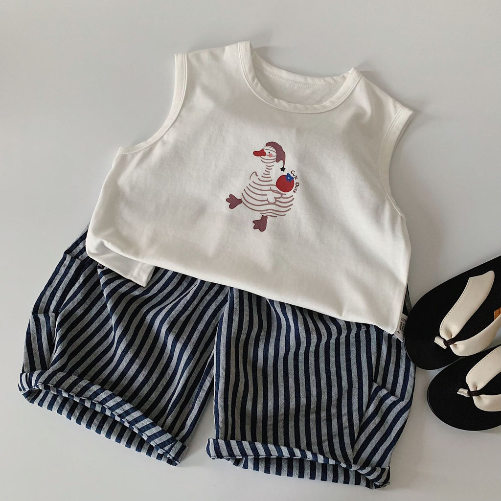 Children's Boy Summer Vertical Stripes Western Style Children's Pants