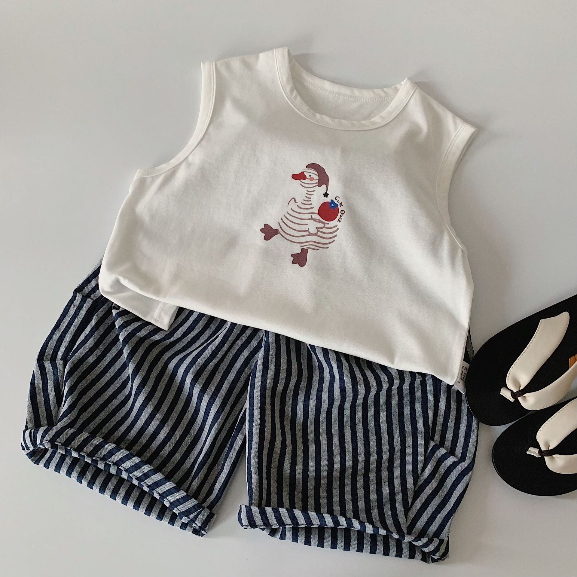 Children's Boy Summer Vertical Stripes Western Style Children's Pants