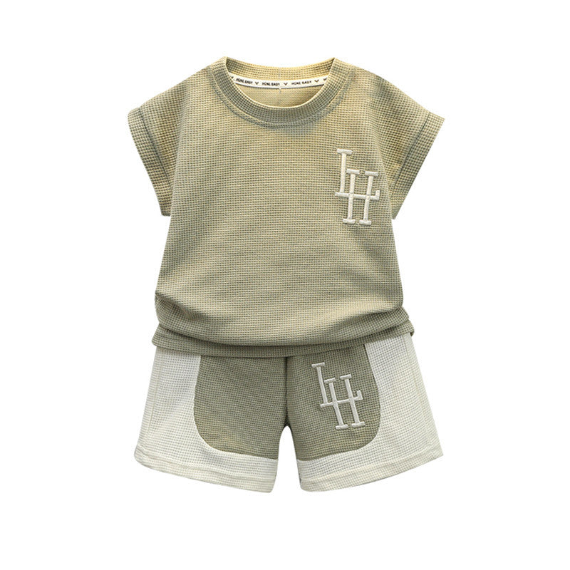 Children's Boys Summer Western Style Cool Handsome Sleeveless Vest Thin Children's Suit