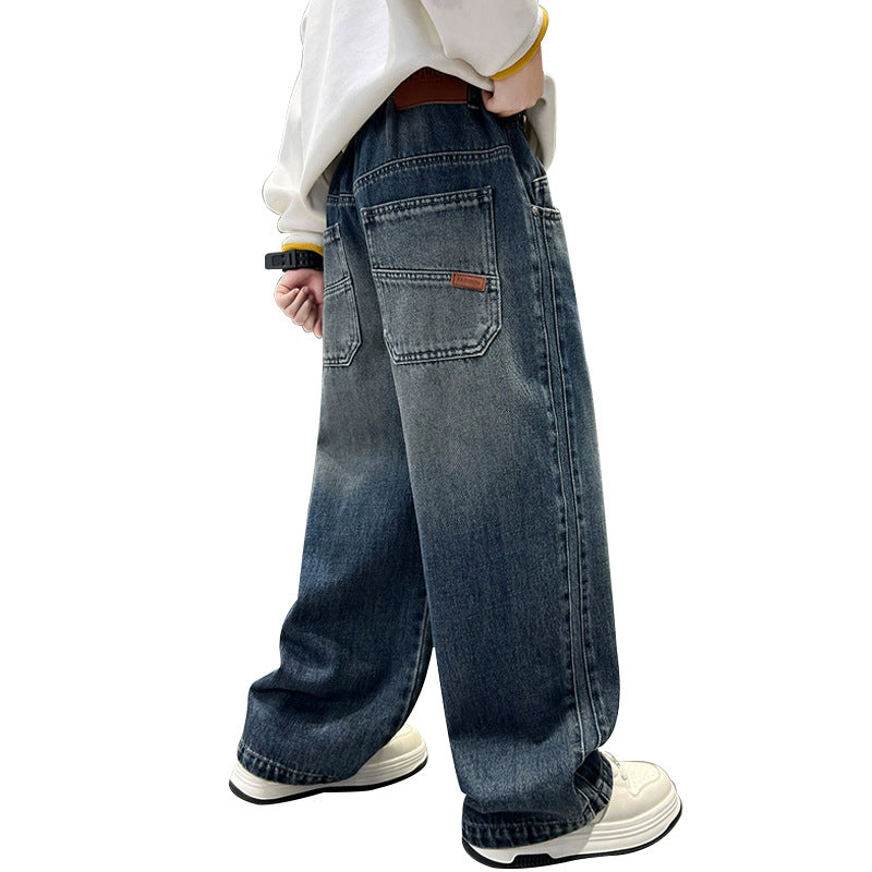 Children's Trousers Outer Wear Boy Autumn Clothing Medium Large Children's Pants
