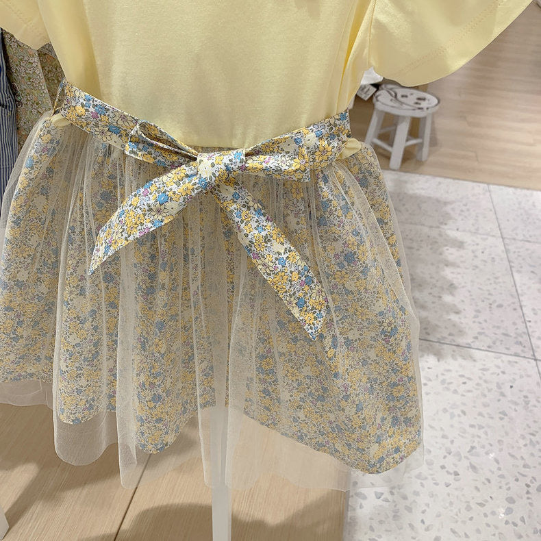 Summer Korean Style Little Bear Pure Cotton Soft Breathable Princess Children's Dress