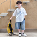 Summer Thin Medium Big Boys Handsome Korean Children's Suit