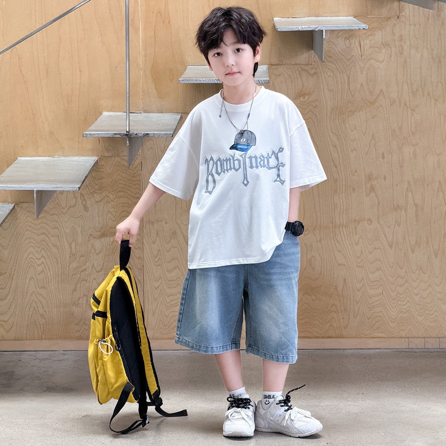 Summer Thin Medium Big Boys Handsome Korean Children's Suit
