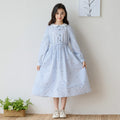 Pretty Middle Big Doll Collar Striped Children's Dress