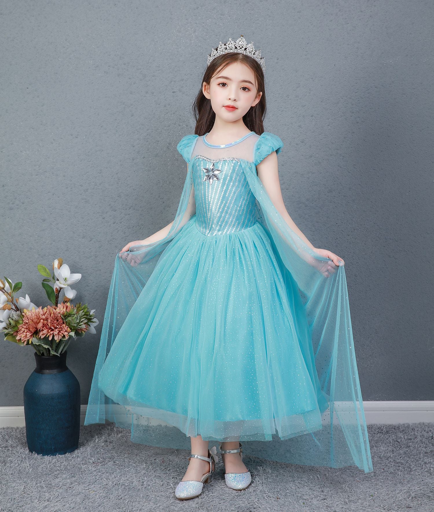 Children's Frozen 2 Princess Aisha Long Children's Dress