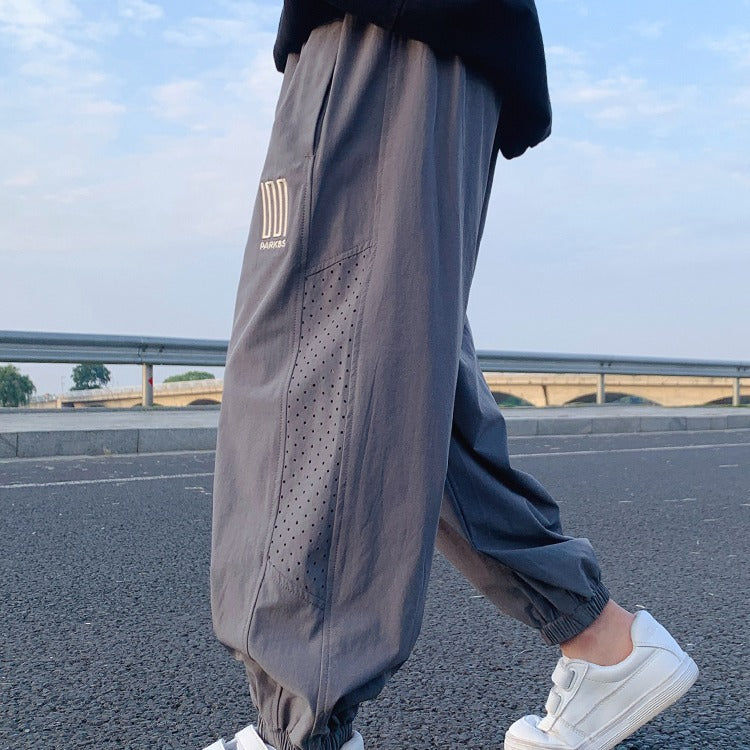 Children's Thin Mosquito Repelling Ice Silk Sports Middle Big Children's Pants