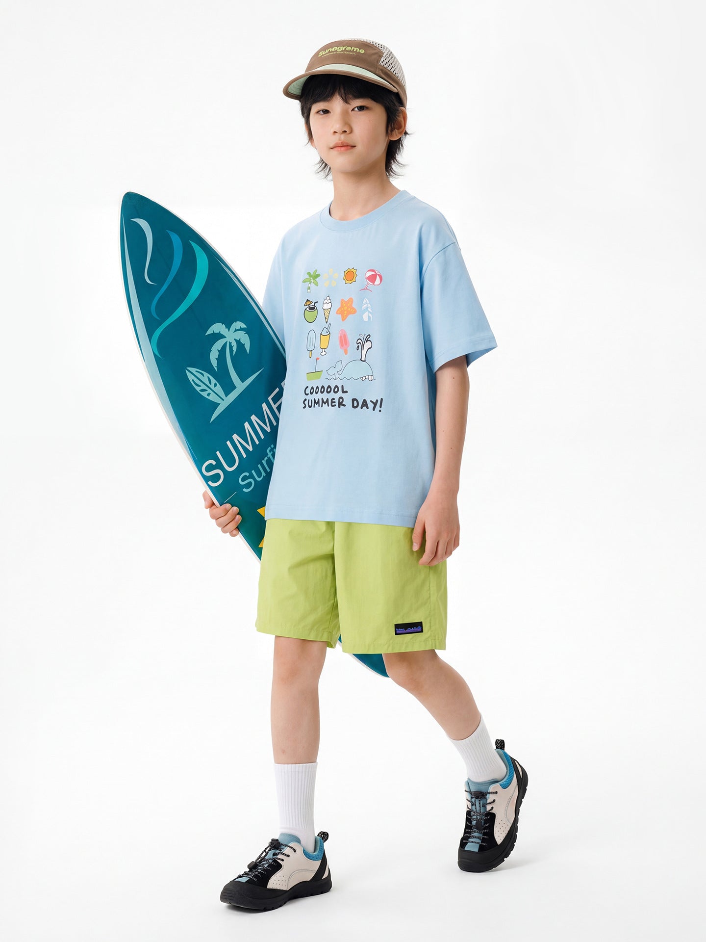 Children's Summer Mountain Style Boys Cool Feeling Track Medium Big Casual Children's Pants