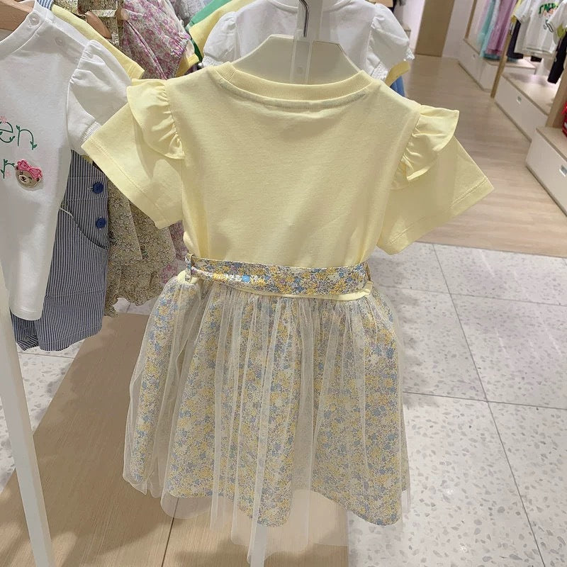 Summer Korean Style Little Bear Pure Cotton Soft Breathable Princess Children's Dress