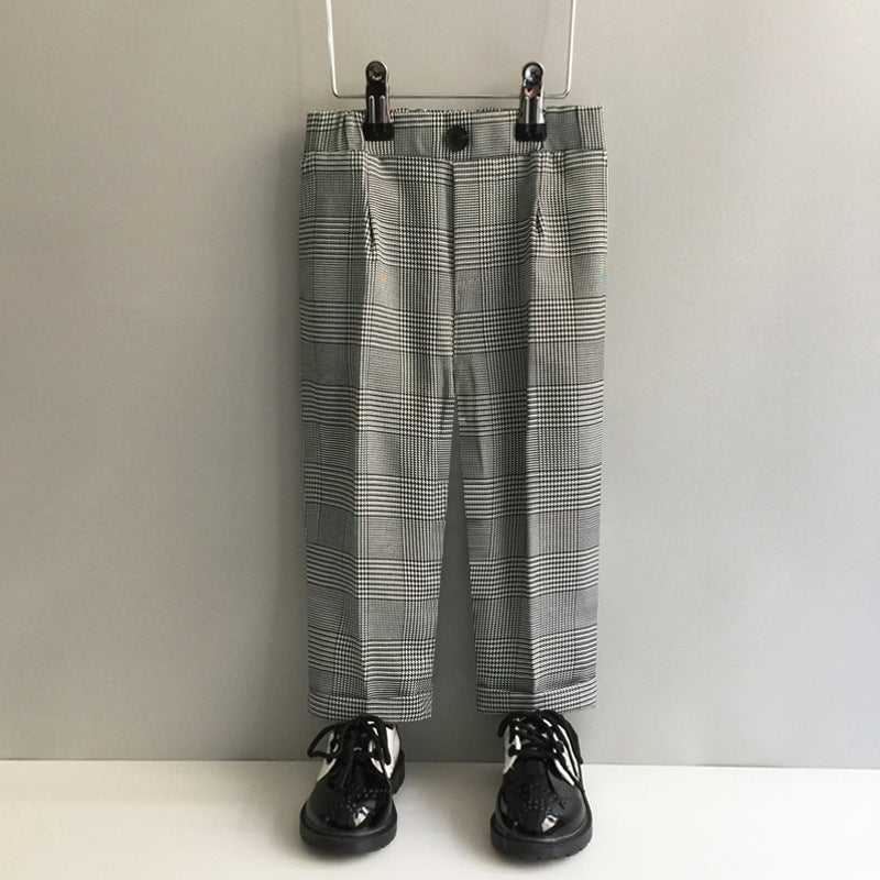 Children's Suit Black School Show Performance Clothes Casual Khaki Children's Pants