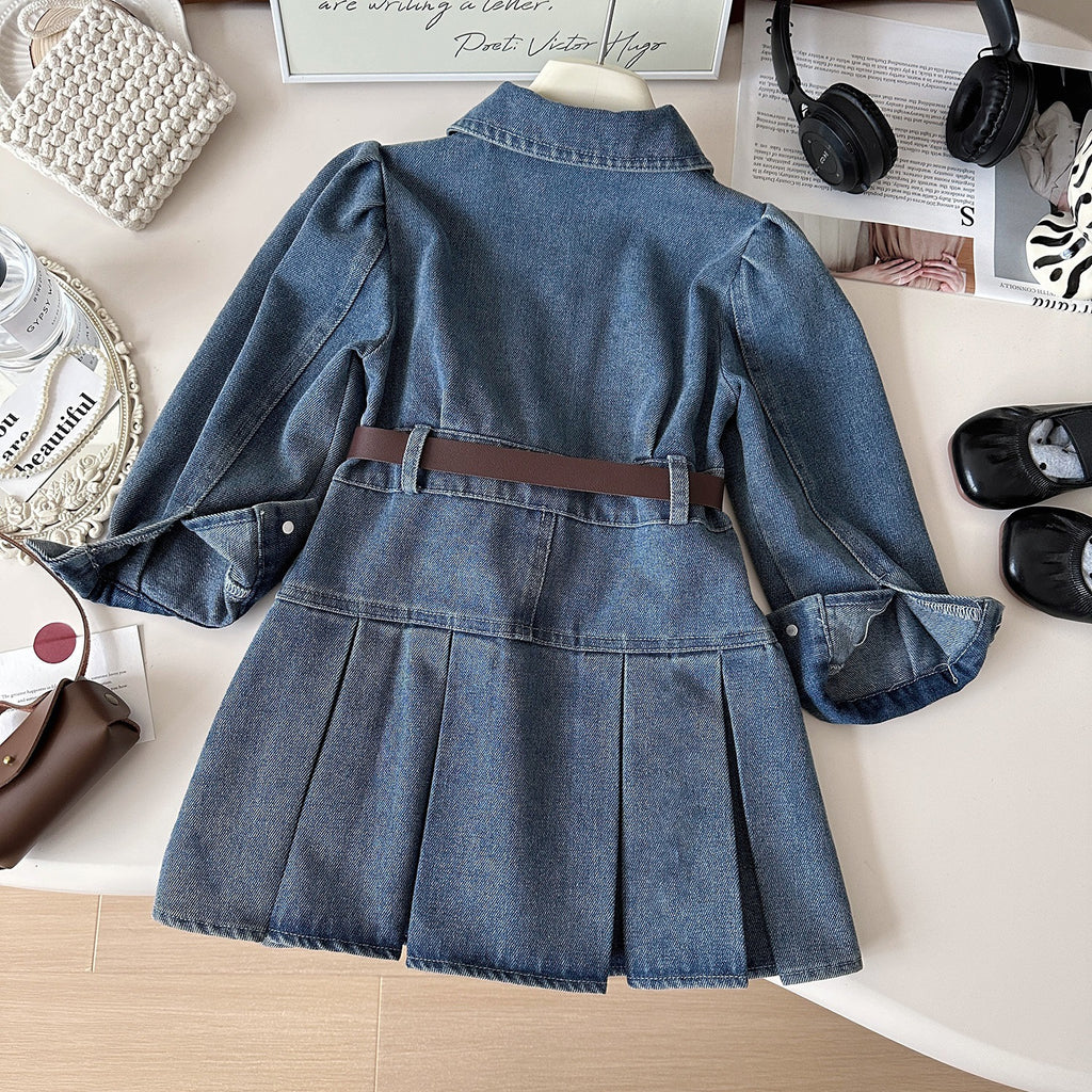 Classic Children's Autumn Denim Korean Princess Children's Dress