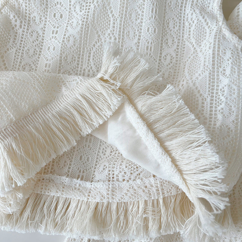Hollow Western Knitted Breathable Vest Fashionable Children's Suit
