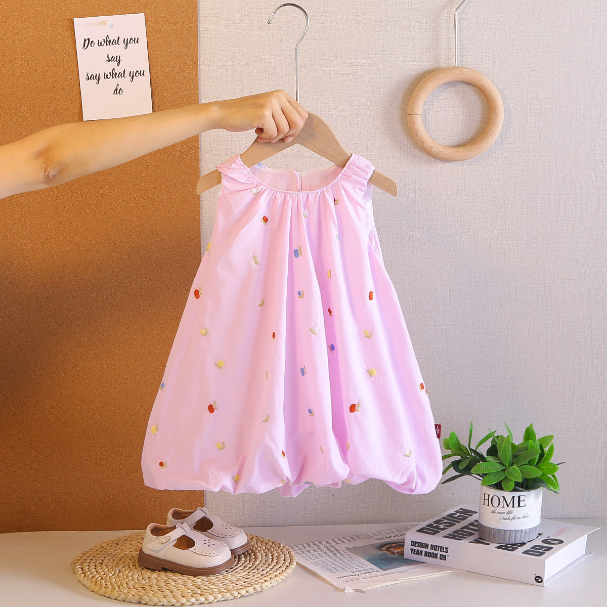 Embroidered Bud Summer Fashionable Princess Skirt Children's Dress