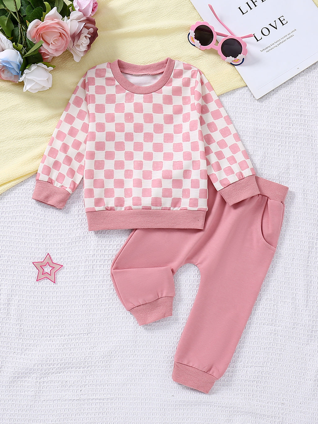 Children's Plaid Long-sleeved Trousers Pocket Boys To Children's Suit