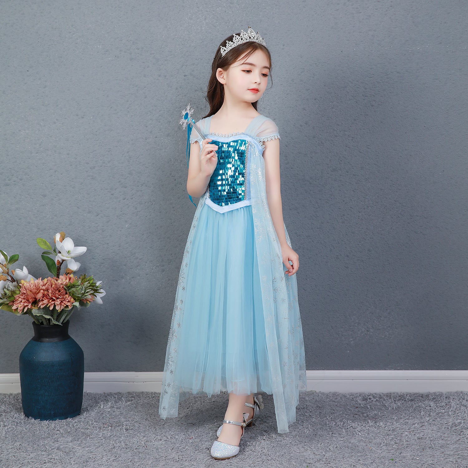 Frozen 2 Princess Summer Costume Elsa Aisha Children's Dress