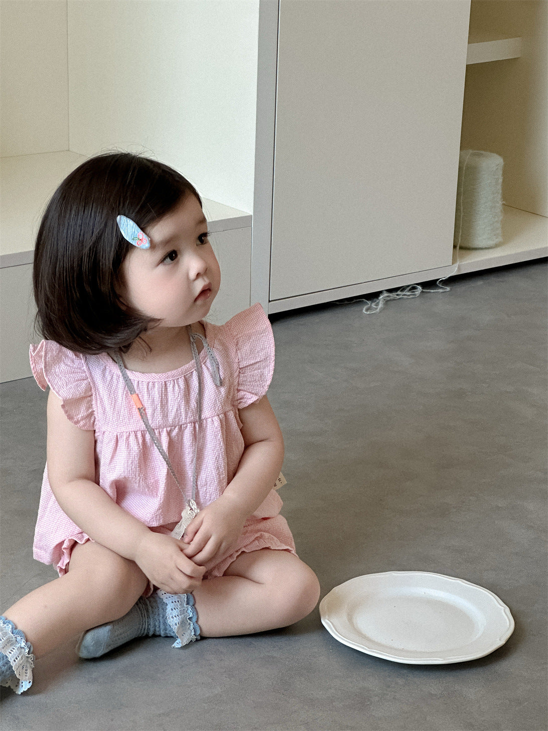 Children's Summer Clothes Thin Clothing Korean Style Fungus Shoulder Sleeveless Children's Suit