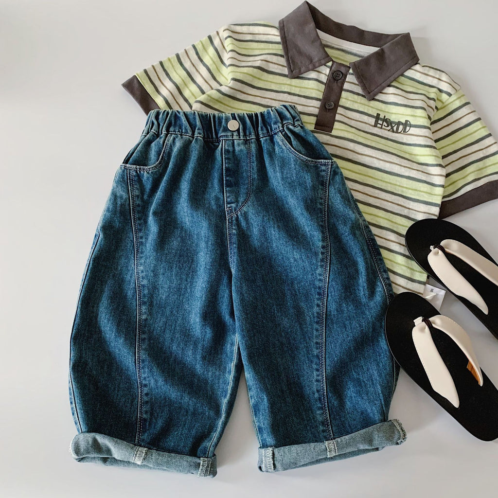 Children's Boy Summer Machete Jeans Casual Thin Type Loose Trousers Children's Pants