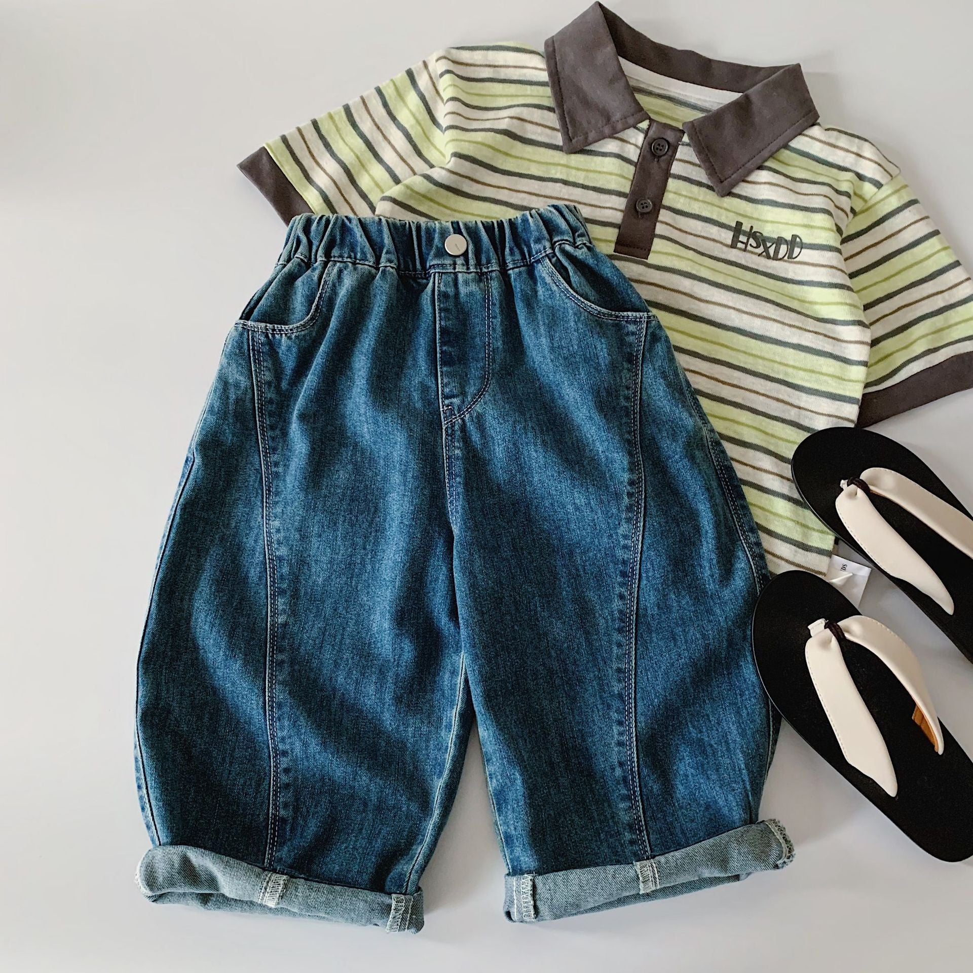 Children's Boy Summer Machete Jeans Casual Thin Type Loose Trousers Children's Pants
