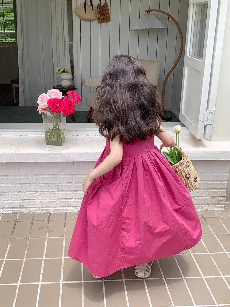 Children's Sleeveless Princess Summer Cotton Large Skirt Children's Dress