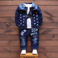 Children's Clothing Korean Denim Infant Fashion Three-piece Children's Suit