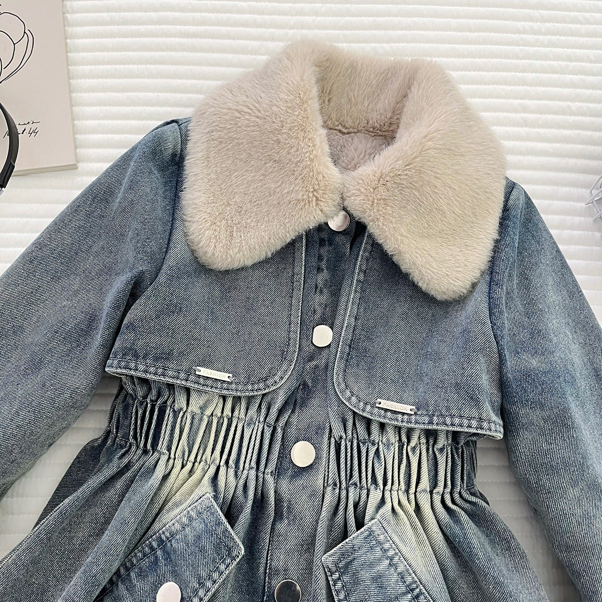 Children's Fleece Thick Trench Coat Winter Clothes Western Children's Dress