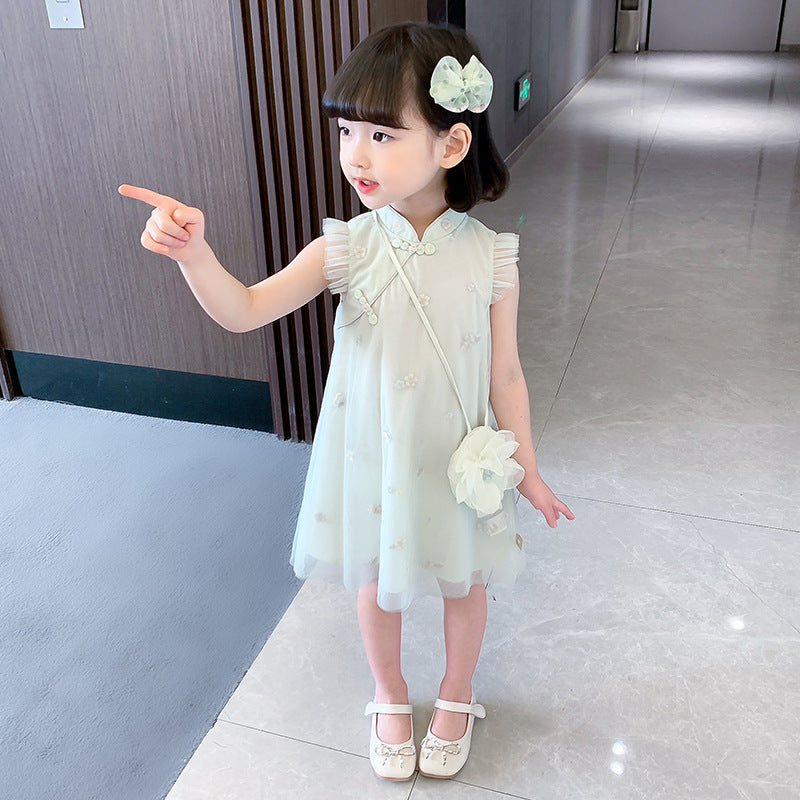 Clothing Summer Retro Thin Lace Ethnic Style Princess Skirt Children's Dress