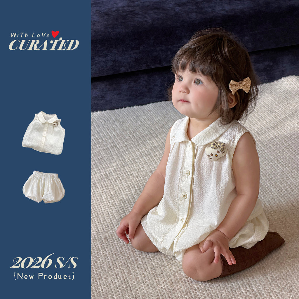 Clothes Sleeveless Shirts Shorts Two-piece Thin Children's Suit