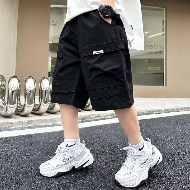 Children's Summer Thin Shorts Middle Western Style Medium Big Children's Pants