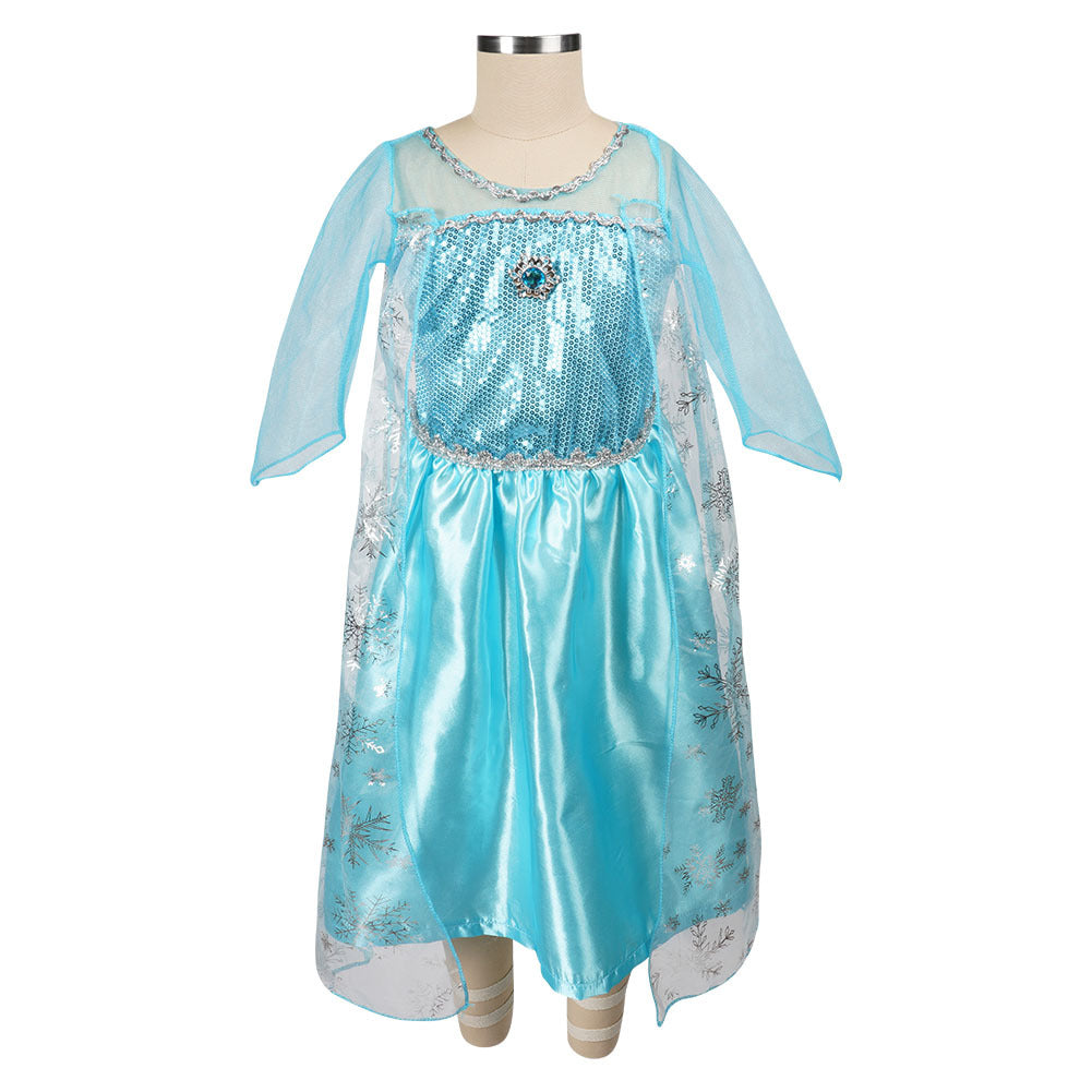 Children's Frozen Princess Elsa Long Imitation Sleeve Children's Dress