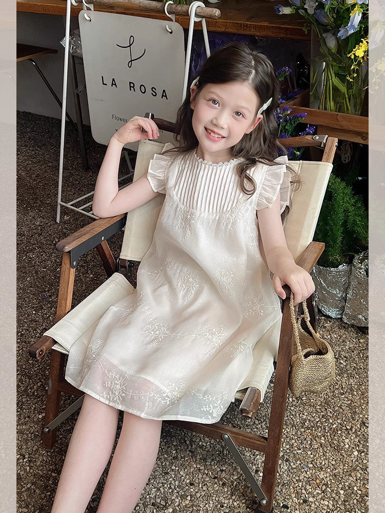 Children's Embroidered Cheongsam Skirt Chinese Style Teenager Clothing Western Children's Dress