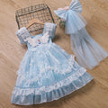Children's Flounced Sleeve Skirt Princess Elsa Lolita Skirts Children's Dress