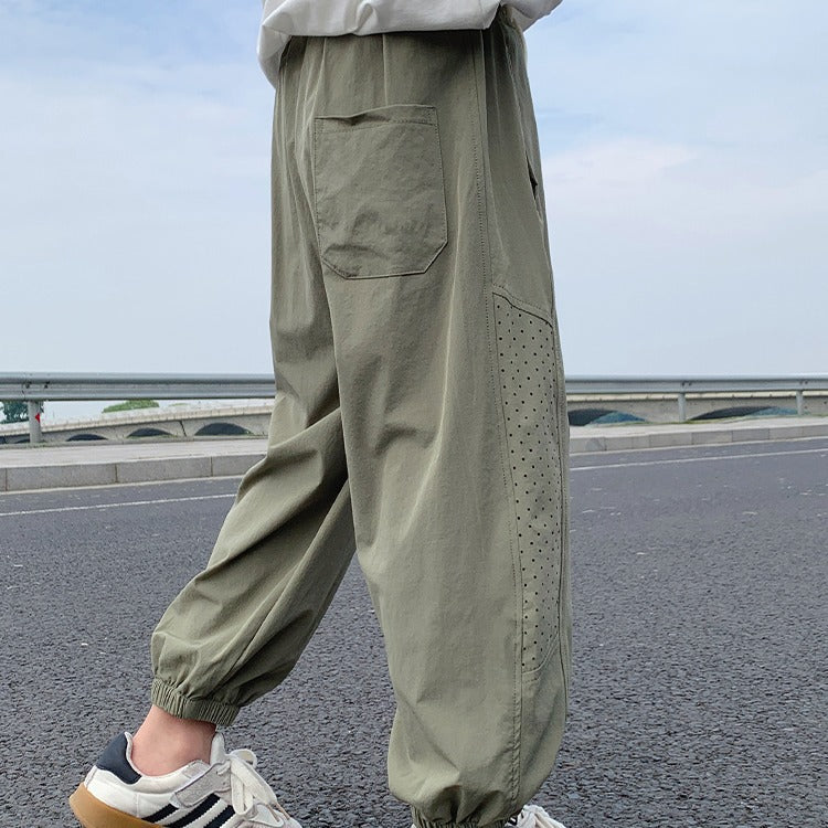 Children's Thin Mosquito Repelling Ice Silk Sports Middle Big Children's Pants