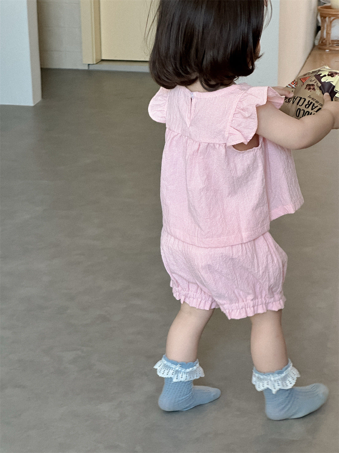 Children's Summer Clothes Thin Clothing Korean Style Fungus Shoulder Sleeveless Children's Suit
