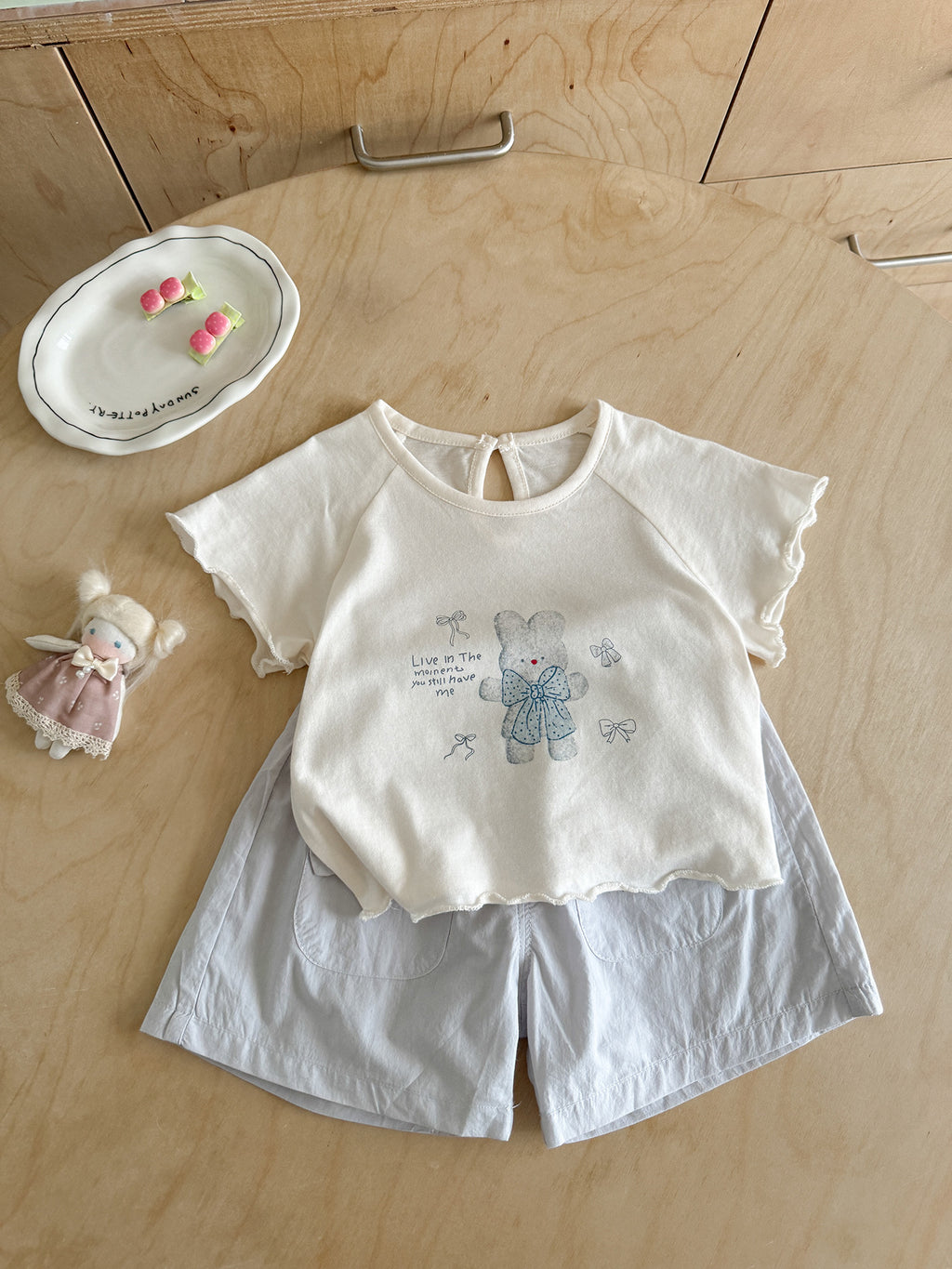 Summer Boy Clothes Cute Cartoon Short Sleeve Casual Shorts Split Children's Suit