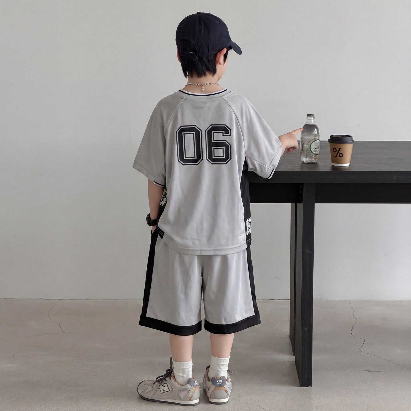 Children's Boys Summer Clothing Middle Big Basketball Wear Sports Casual Two-piece Children's Suit