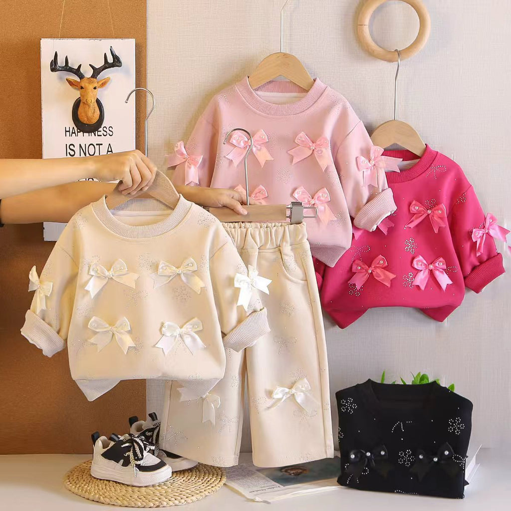 Spring Suits Western Style Fashionable Bow Children's Suit