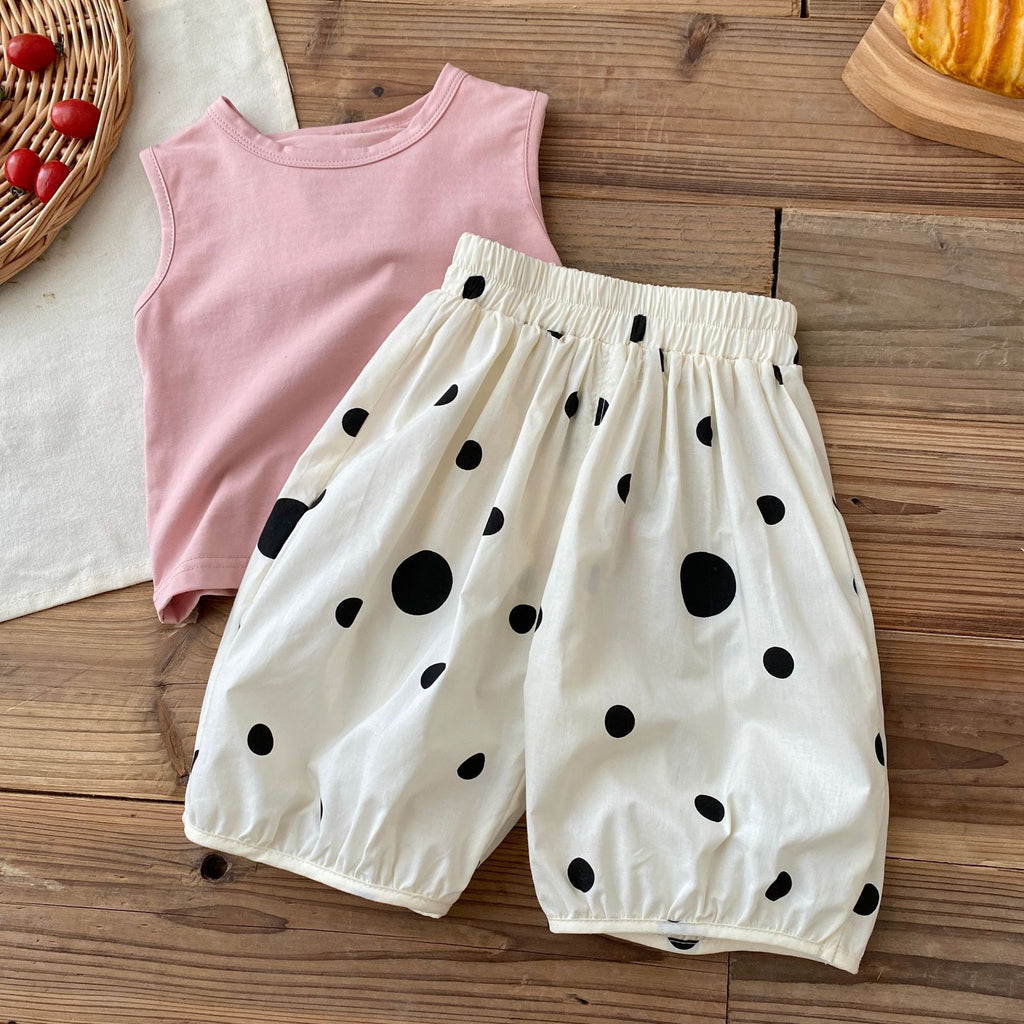 Children's Dot Summer Fashionable Korean Casual Thin Children's Pants